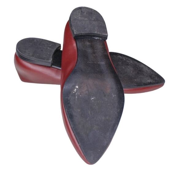 Everlane Pointed Toe Loafers Slip On Flats Burgundy Red Black Leather Classic 6 - Picture 5 of 5